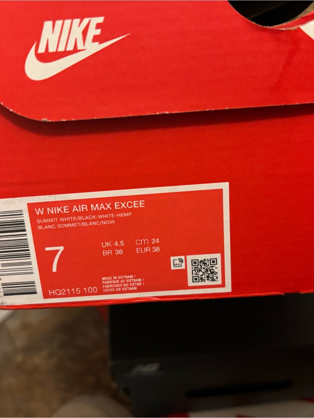 Nike Air Max Excee - Summit White/Black/Hemp